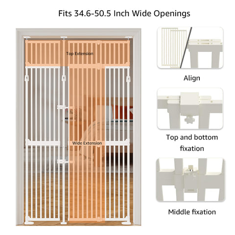 Unipaws Upgraded Extra Tall Cat Gate _ More Sizes