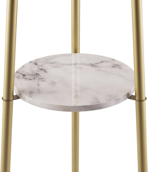 Unipaws 4-Tier Gold Shelf Floor Lamp