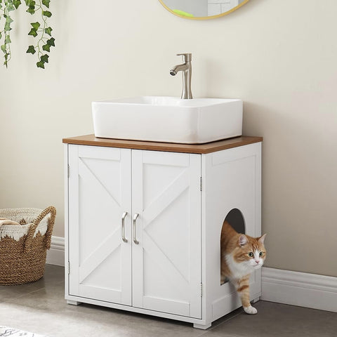 Cat Litter Box Enclosure & Bathroom Sink Cabinet