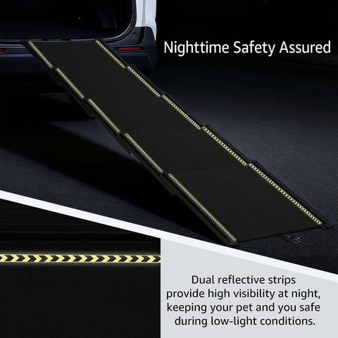 75" Telescoping Dog Ramp for Car, SUV & Truck