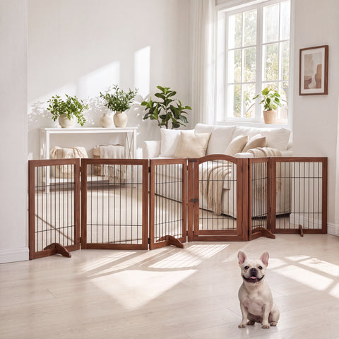 Extra Wide Freestanding Wire Dog Playpen & Pet Gate (2/6 Panels)