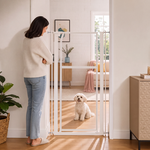 Unipaws Clear Acrylic 56" Extra Tall Pet Gate
