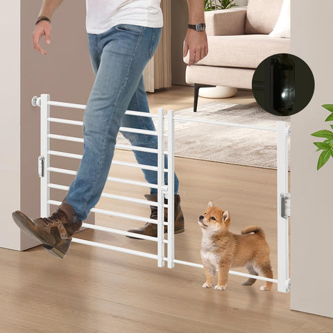 Expandable Step-Over Dog Gate with LED Light