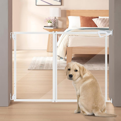 Unipaws Clear Dog Gate – for Doorways, Hallways & Stairs