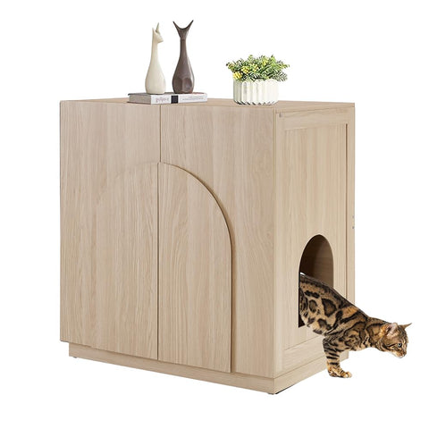Furniture Style Tall Cat Litter Box Enclosure