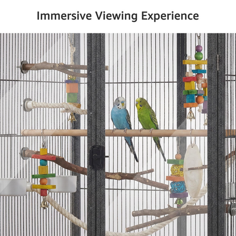 65" Bird Cage with Storage Cabinet