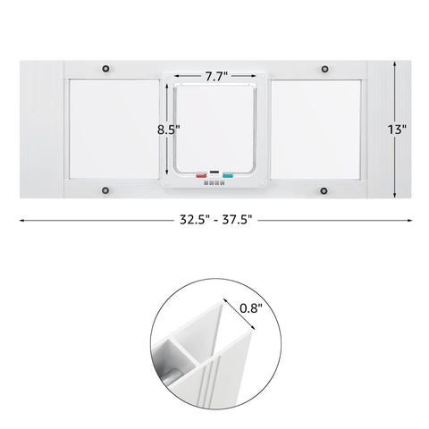Adjustable Cat Window Door – No‑Drill Aluminum Frame, 4 Lock Modes