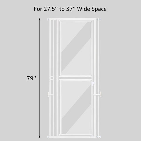 Tall Clear Acrylic Pet Gate for Doorways & Stairs - 27" - 32"/37“