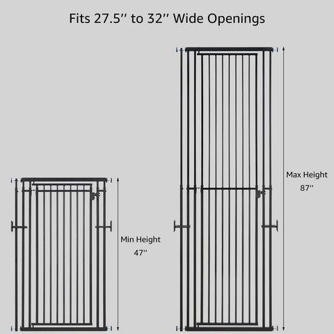 Extra Tall Cat Gate – Fits 27.5″–32″ wide openings