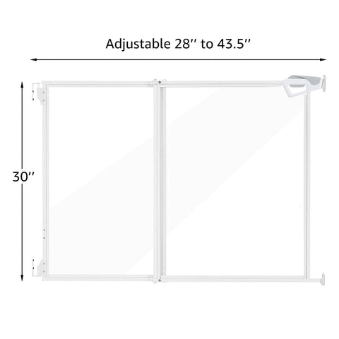 Unipaws Clear Dog Gate – for Doorways, Hallways & Stairs