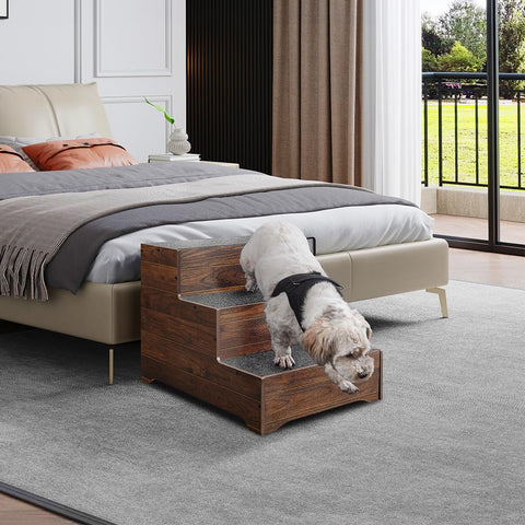 Wooden Pet Stairs – Non-Slip for Dogs & Cats