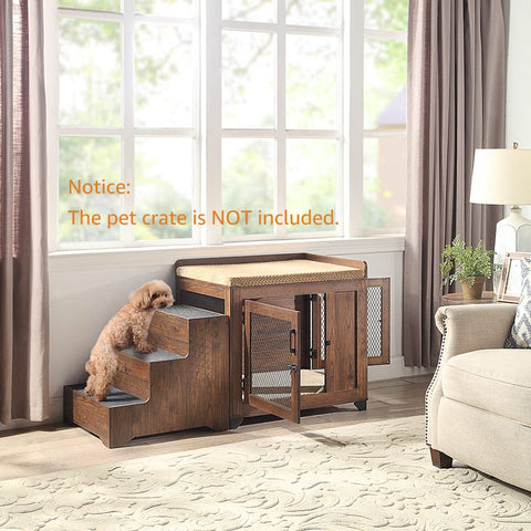 Wooden Pet Stairs – Non-Slip for Dogs & Cats