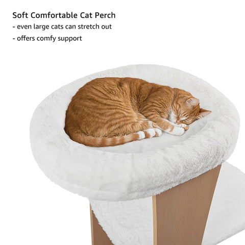 All-in-One Modern Cat Tree – Tall Tower with Condo, Scratching Post & Hammock Bed