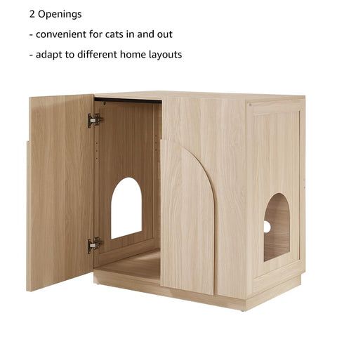 Furniture Style Tall Cat Litter Box Enclosure