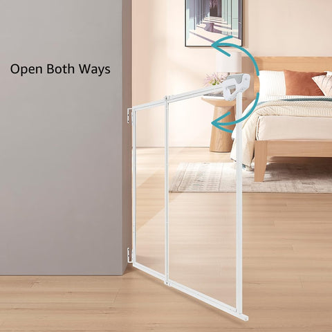 Unipaws Clear Dog Gate – for Doorways, Hallways & Stairs
