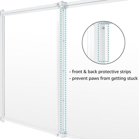 Clear Small Pet Gate - Adjustable 22"–39" Wide, 24" Tall