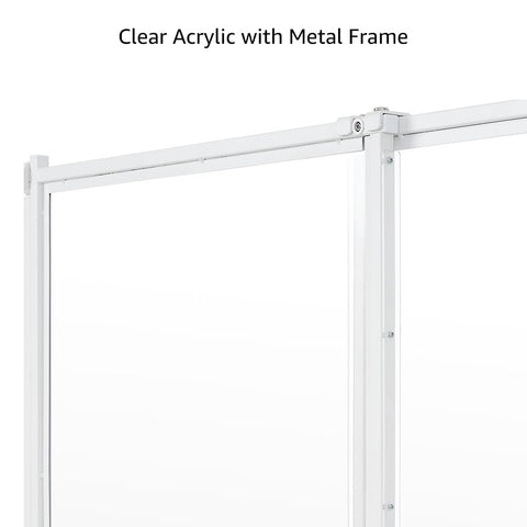 Clear Small Pet Gate - Adjustable 22"–39" Wide, 24" Tall