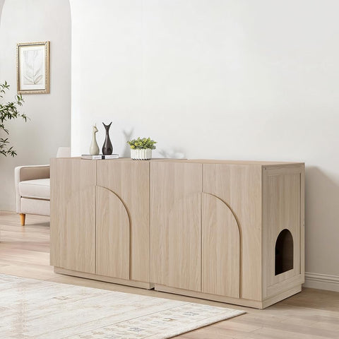 Furniture Style Tall Cat Litter Box Enclosure
