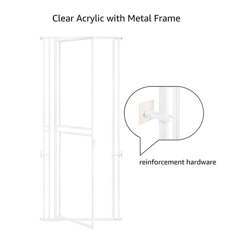 Tall Clear Acrylic Pet Gate for Doorways & Stairs - 27" - 32"/37“