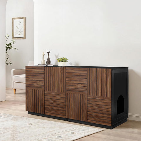 Furniture Style Tall Cat Litter Box Enclosure