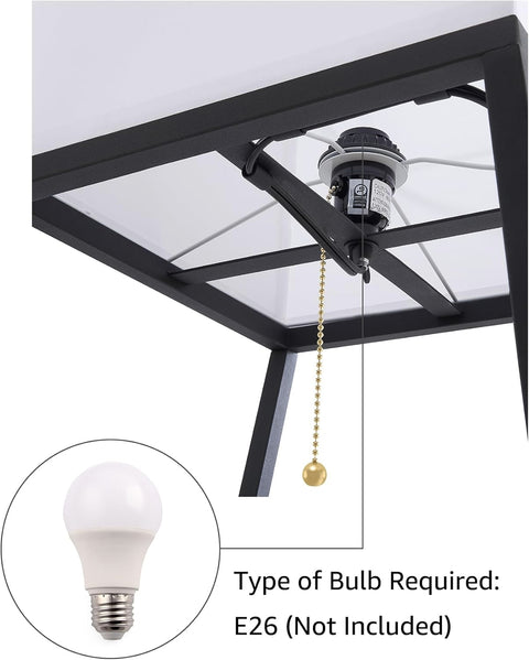 61" Floor Lamp with Shelves – Modern Farmhouse 3-Tier Standing Light
