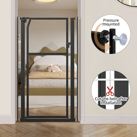 Unipaws Clear Acrylic 56" Extra Tall Pet Gate