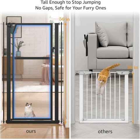 Unipaws Clear Acrylic 56" Extra Tall Pet Gate