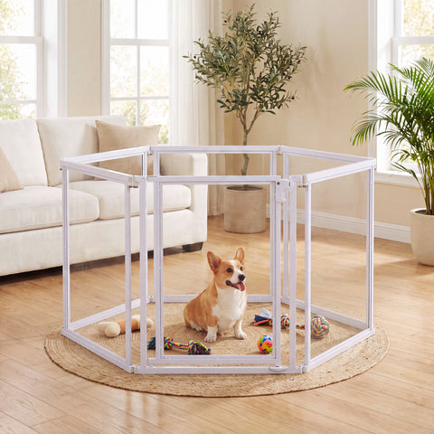Clear Acrylic Dog Playpen & Pet Gate