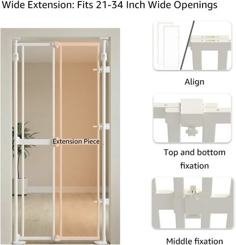 Transparent Clear Safety Pet Gate - Auto Closing