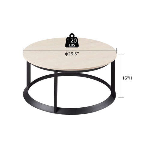 UniPawsStore2023_Rosary Blenn Round Coffee Table – Triangular Metal Frame