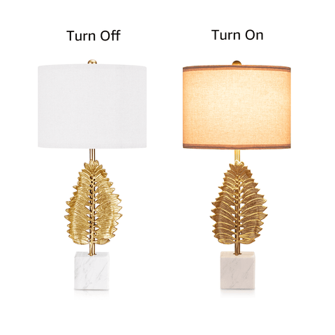 UniPawsStore2023_ROSEN GARDEN Dimmable Table Lamp with Marble Base (Set of 2)