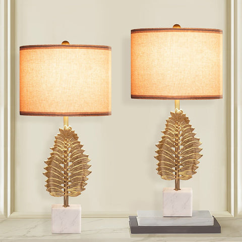 UniPawsStore2023_ROSEN GARDEN Dimmable Table Lamp with Marble Base (Set of 2)