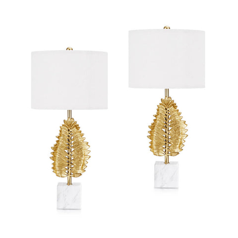 UniPawsStore2023_ROSEN GARDEN Dimmable Table Lamp with Marble Base (Set of 2)