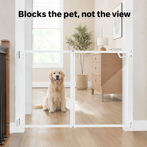 Clear Dog Gate – for Doorways, Hallways & Stairs