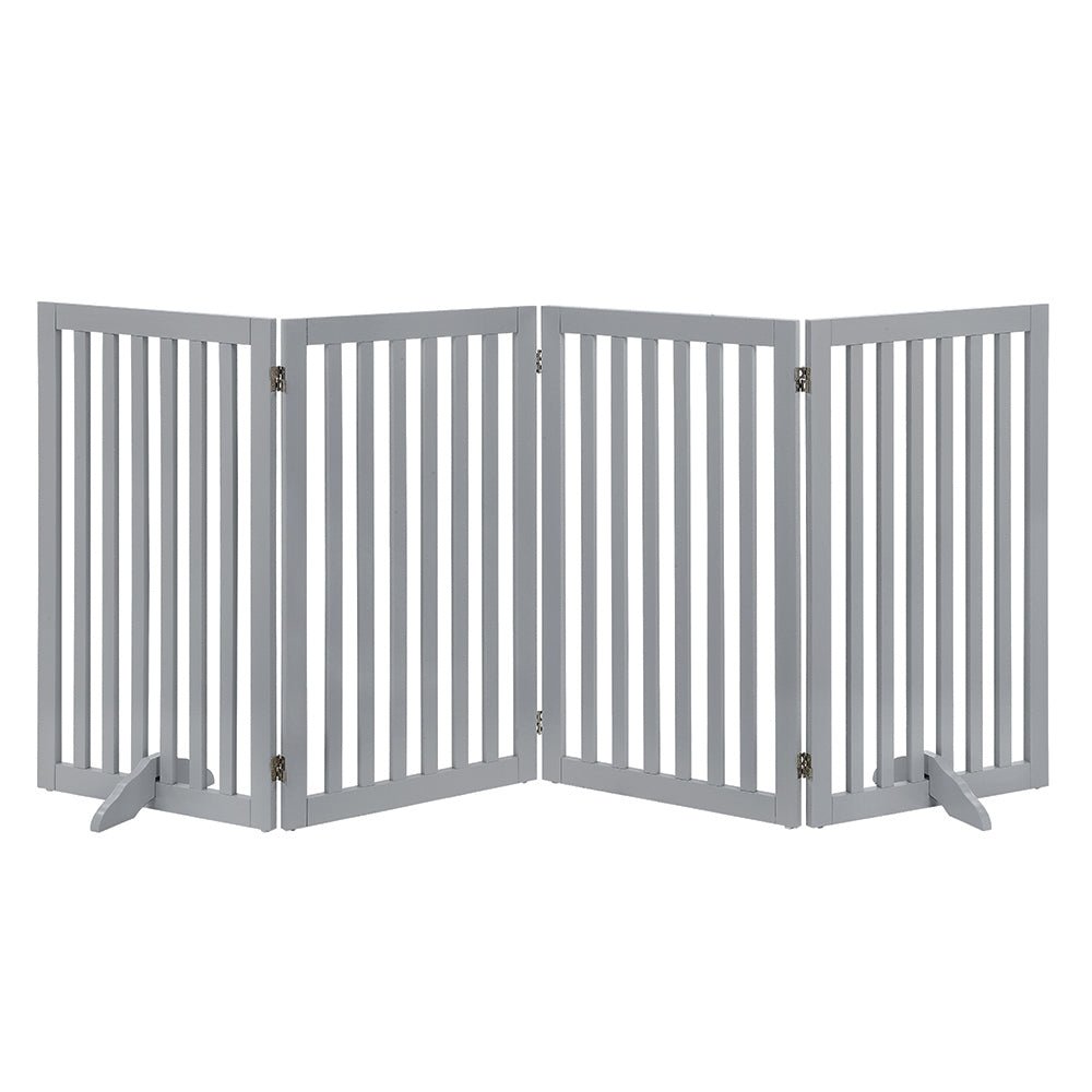 UniPawsStore2023_Unipaws Classic Indoor Dog Gate Wooden Pet Safety Gate