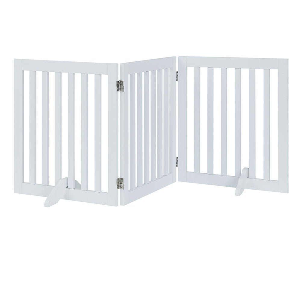 UniPawsStore2023_Unipaws Classic Indoor Dog Gate Wooden Pet Safety Gate