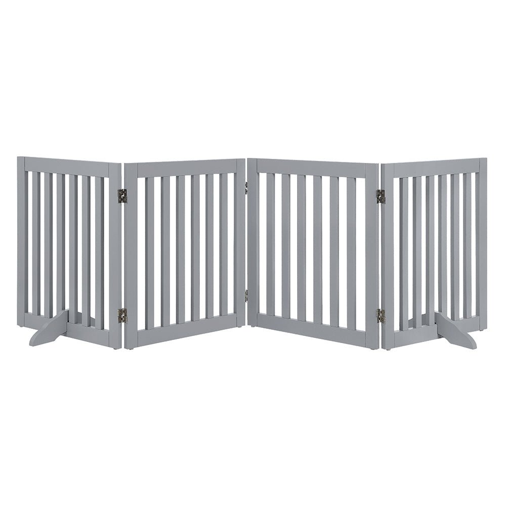 UniPawsStore2023_Unipaws Classic Indoor Dog Gate Wooden Pet Safety Gate