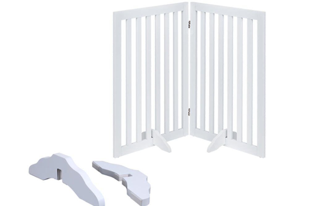 UniPawsStore2023_Unipaws Classic Indoor Dog Gate Wooden Pet Safety Gate