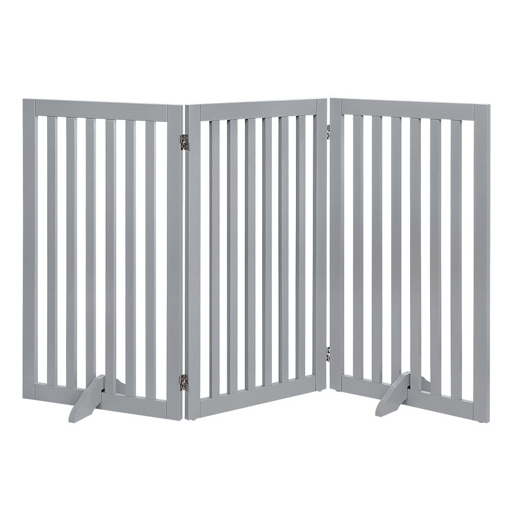 UniPawsStore2023_Unipaws Classic Indoor Dog Gate Wooden Pet Safety Gate
