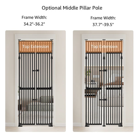 UniPawsStore2023_Unipaws Extra Tall Cat Gate - Black | Multiple Sizes