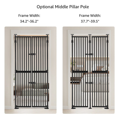 UniPawsStore2023_Unipaws Extra Tall Cat Gate - Black | Multiple Sizes
