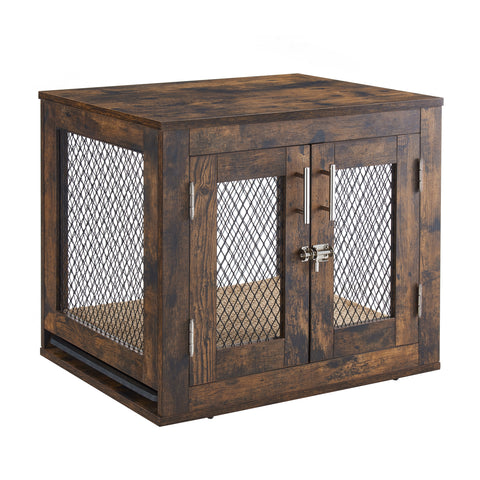 Unipaws Stylish Wooden Dog Crate: Large Pet Kennel & Decor Table