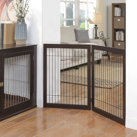 Unipaws Wood and wire Pet Playpen-4 Support Feet