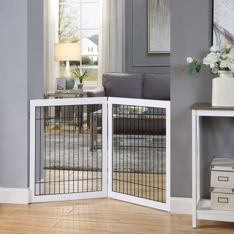 Unipaws Wood and wire Pet Playpen-4 Support Feet