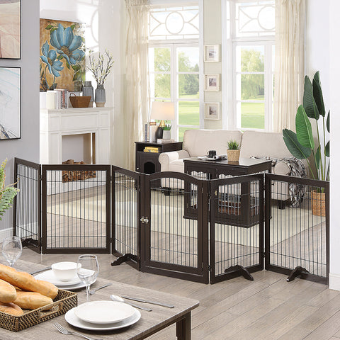 Unipaws Wood and wire Pet Playpen-4 Support Feet