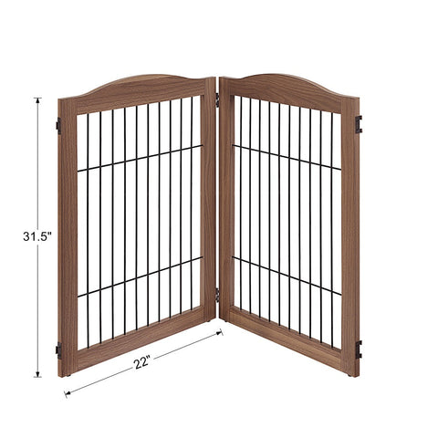 Unipaws Wood and wire Pet Playpen-5 Support feet