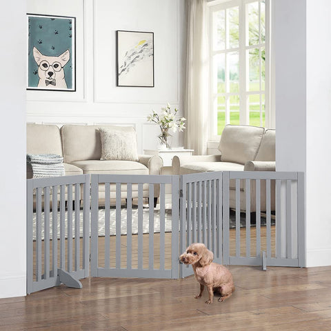 Unipaws Classic Indoor Dog Gate Wooden Pet Safety Gate