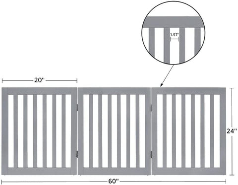 Unipaws Classic Indoor Dog Gate Wooden Pet Safety Gate