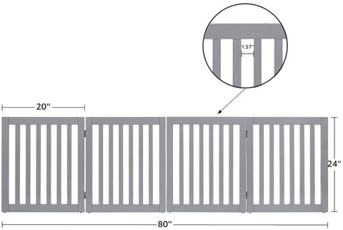 Unipaws Classic Indoor Dog Gate Wooden Pet Safety Gate