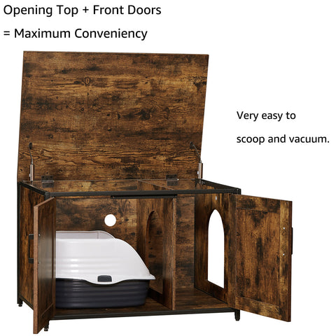 Unipaws Cat Litter Box Enclosure - Top Opening